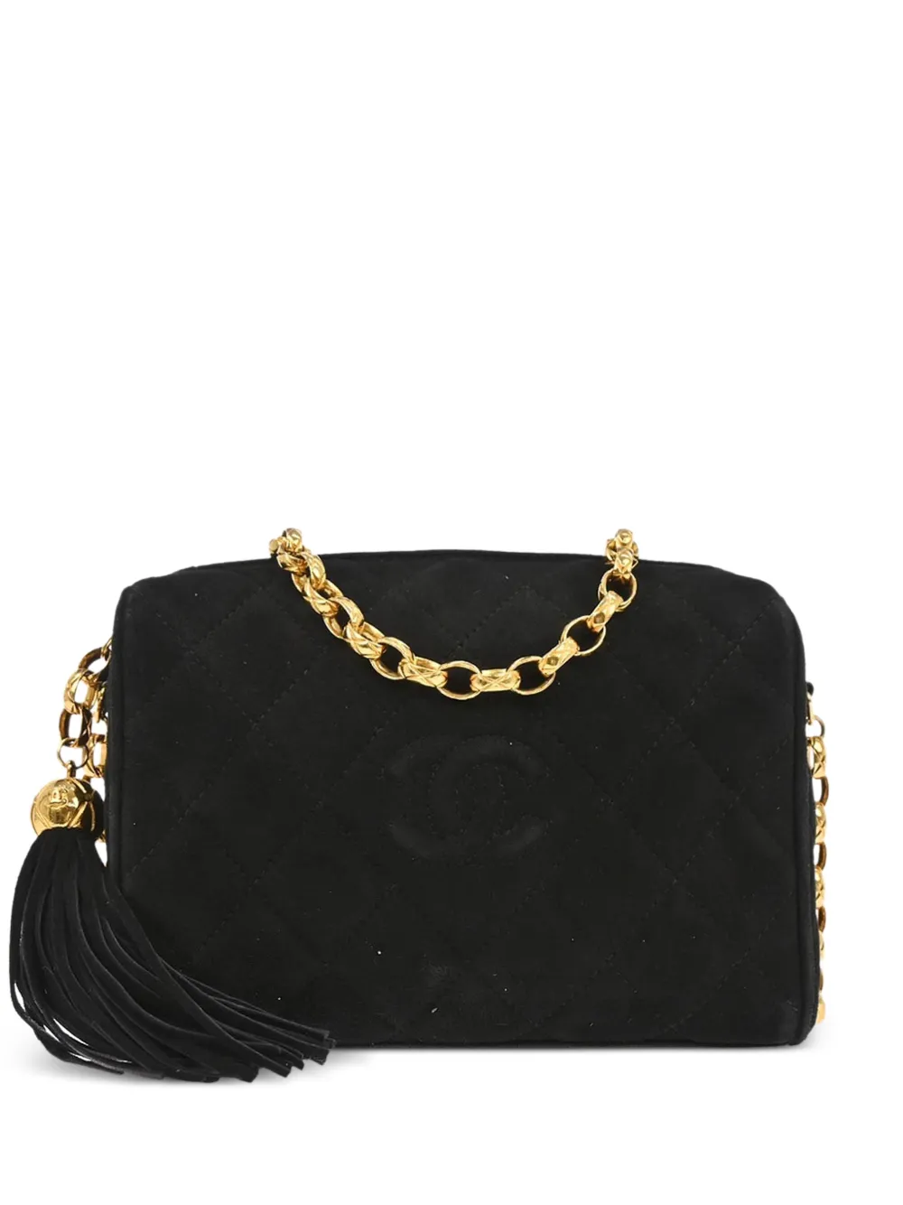CHANEL Pre-Owned 1992 camera mini suede bag - Nero