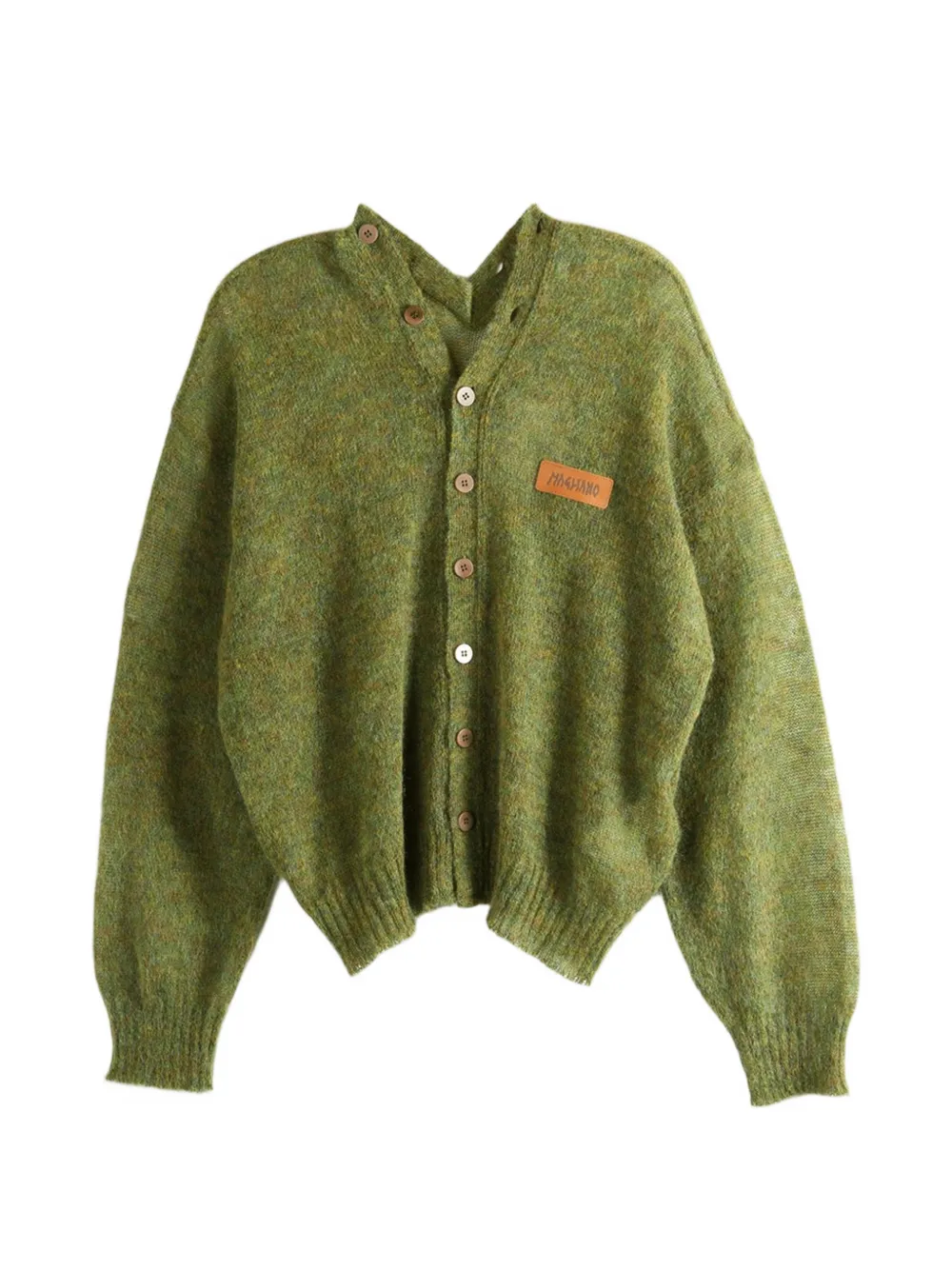 Magliano Drew Barrymore logo-patch cardigan - Verde