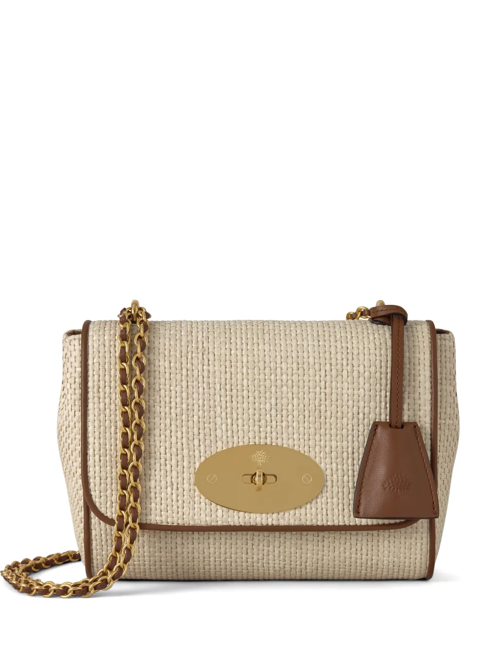 Mulberry Lily raffia shoulder bag - Toni neutri