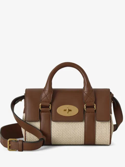 Mulberry mini sac à bandoulière Bayswater en raphia 