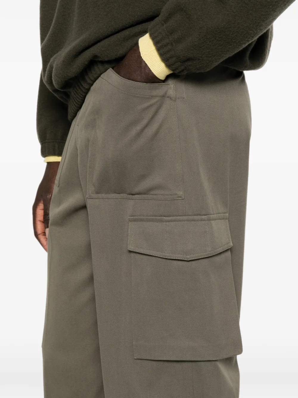 Rier Cargo broek met riemlus Groen