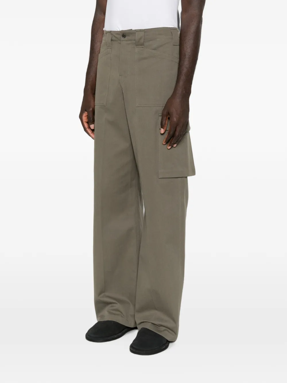 Rier Cargo broek met riemlus Groen