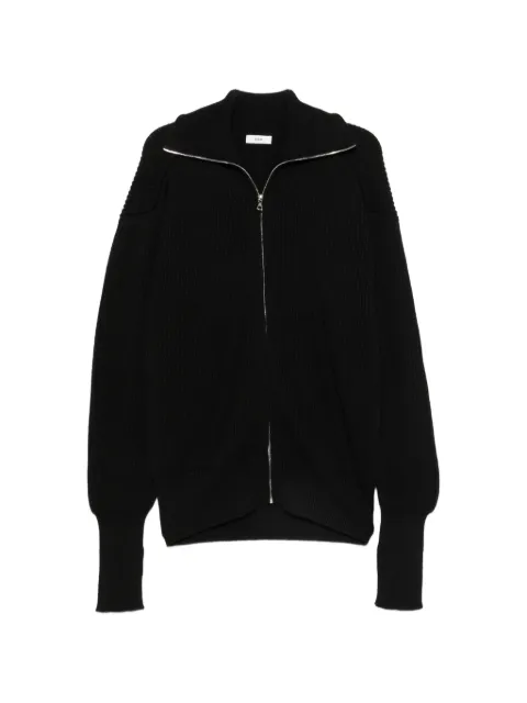 Rier fisherman-rib zip-fastening cardigan