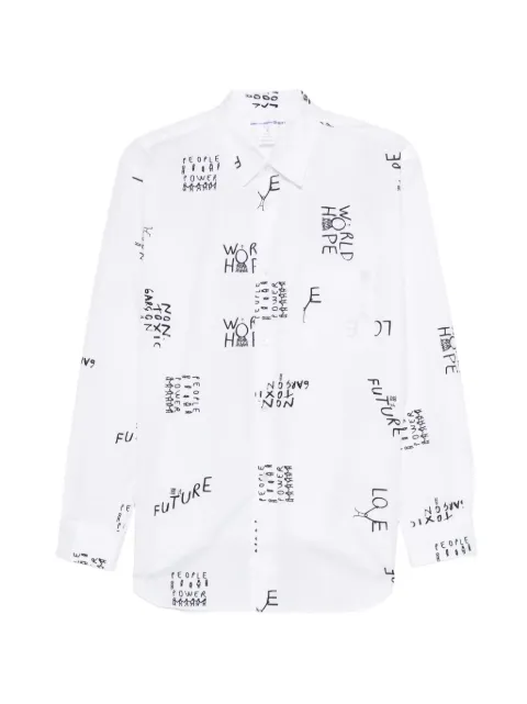 Comme Des Garçons Shirt printed cotton shirt
