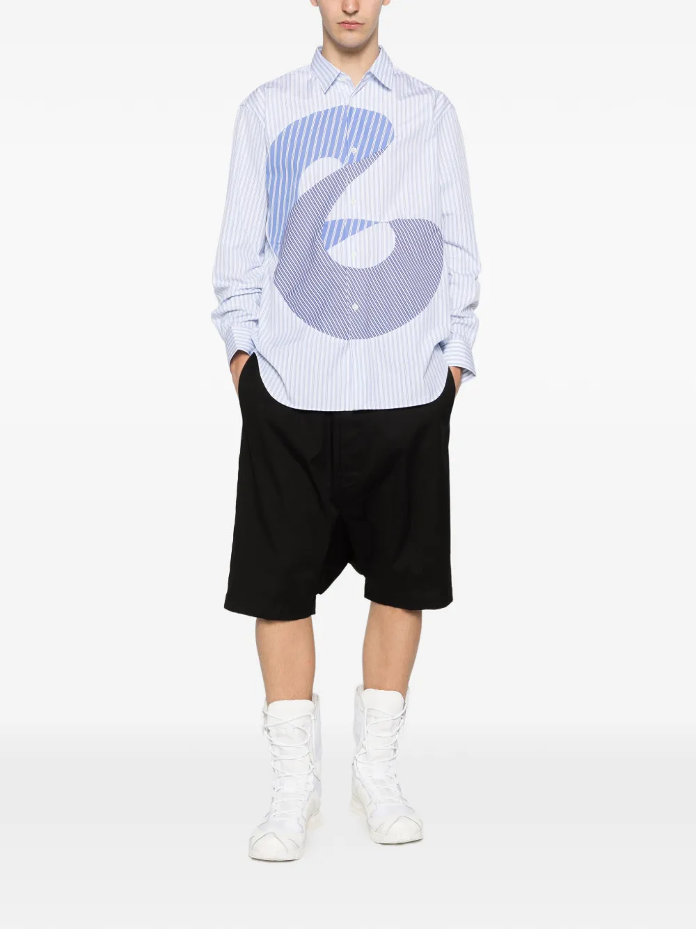 Comme Des Garçons Shirt Gestreept shirt Blauw