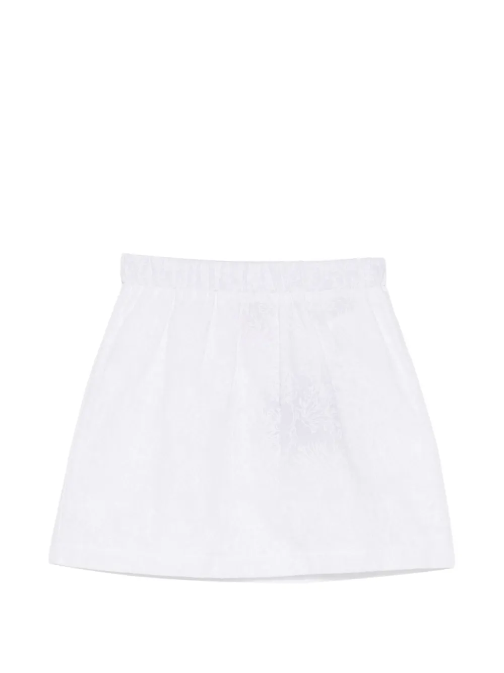 Douuod Kids floral-embroidered skirt - Bianco