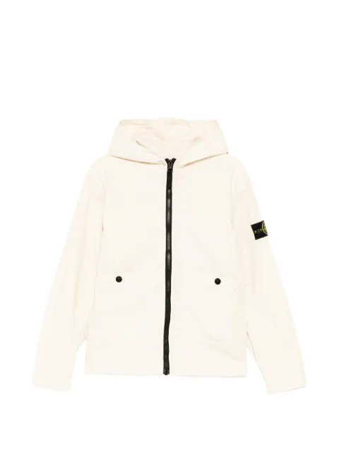Stone Island Junior compass-patch hooded jacket