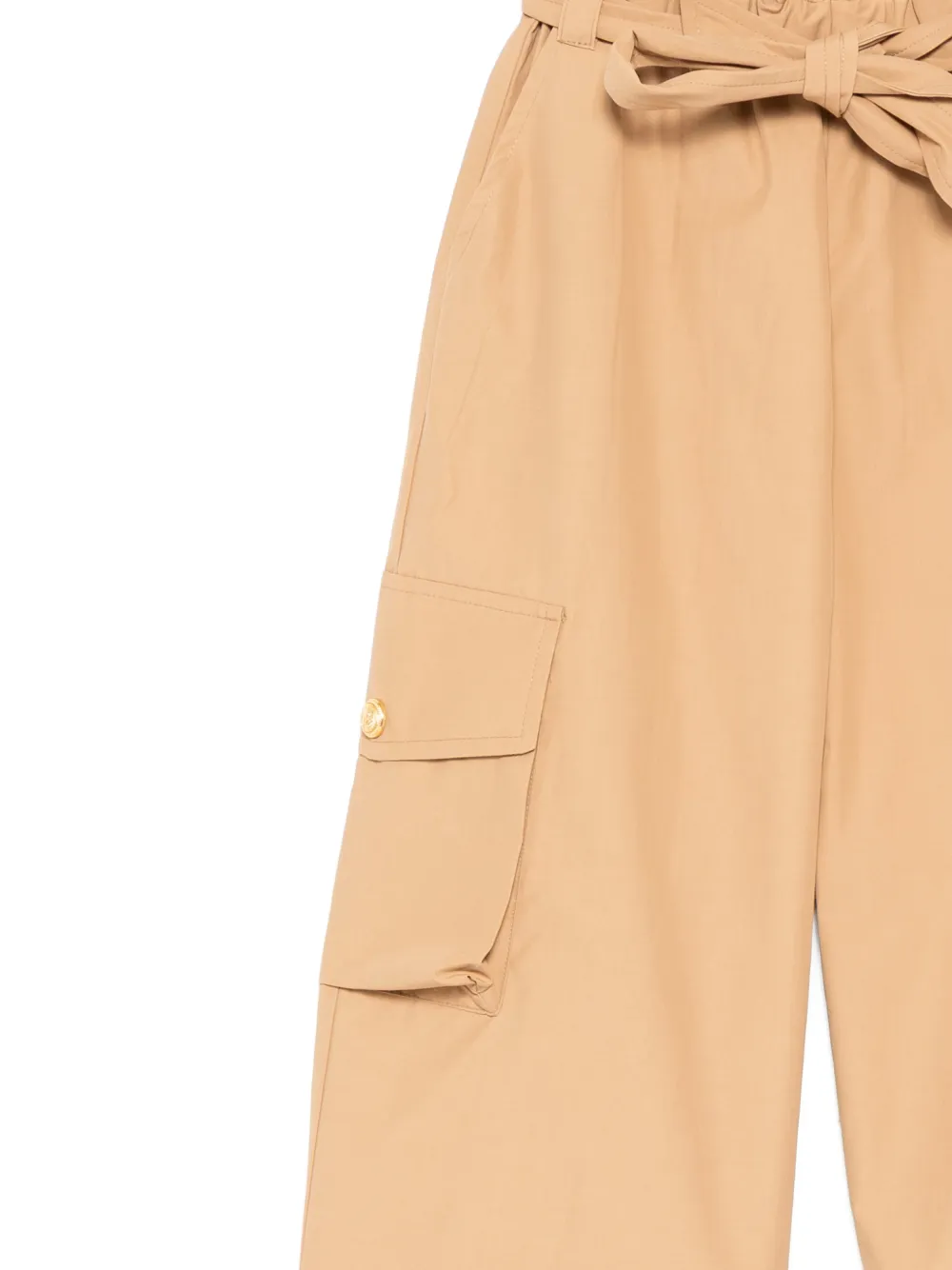 Balmain Kids Broek met gestrikte taille Bruin