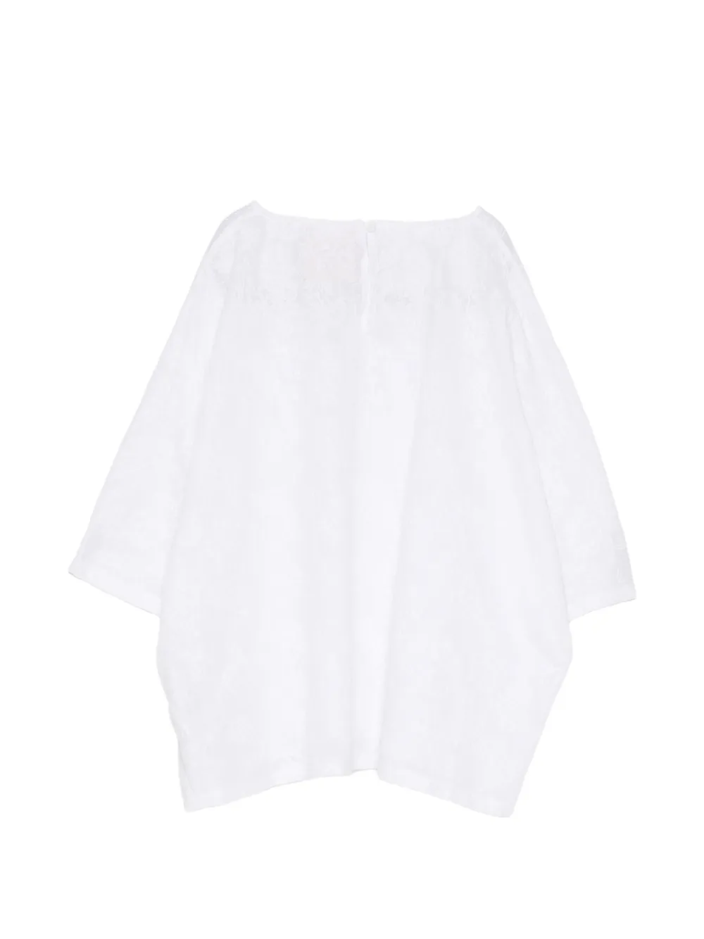 Douuod Kids T-shirt met bloemen jacquard Wit