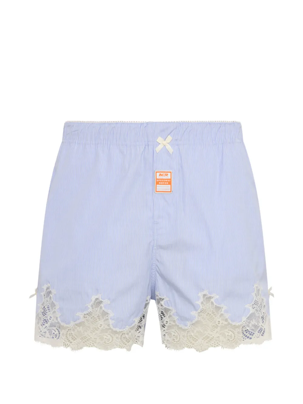 Martine Rose lace striped shorts - Blu