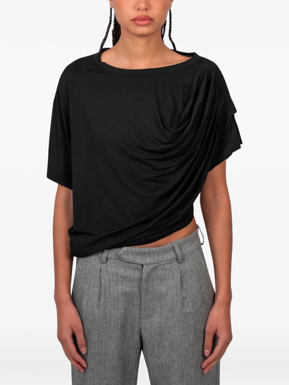 Gimaguas Daria draped top - Nero