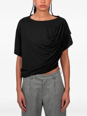 Gimaguas Alina V-neck T-shirt | Black | FARFETCH