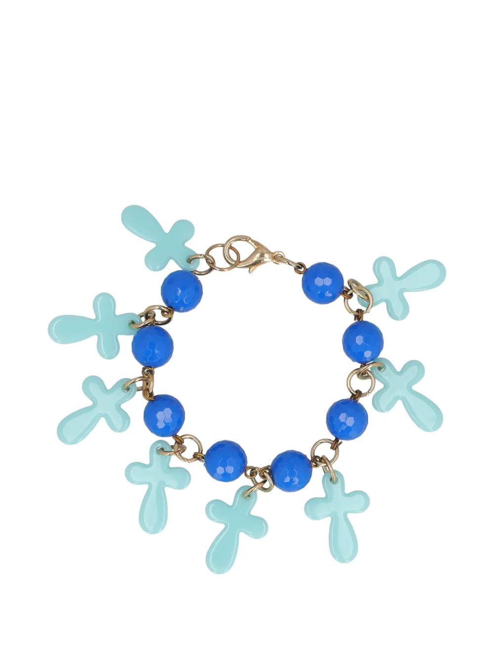 Enrico Coveri Vintage beaded charm bracelet - Oro