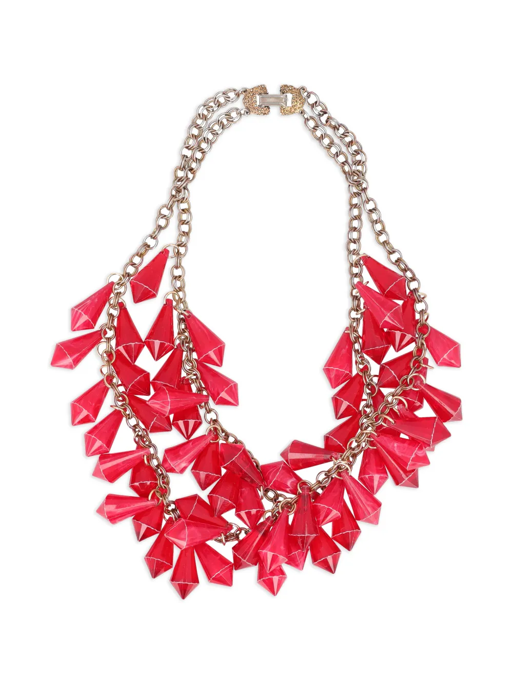 Vintage 1940s embellished necklace - Gold