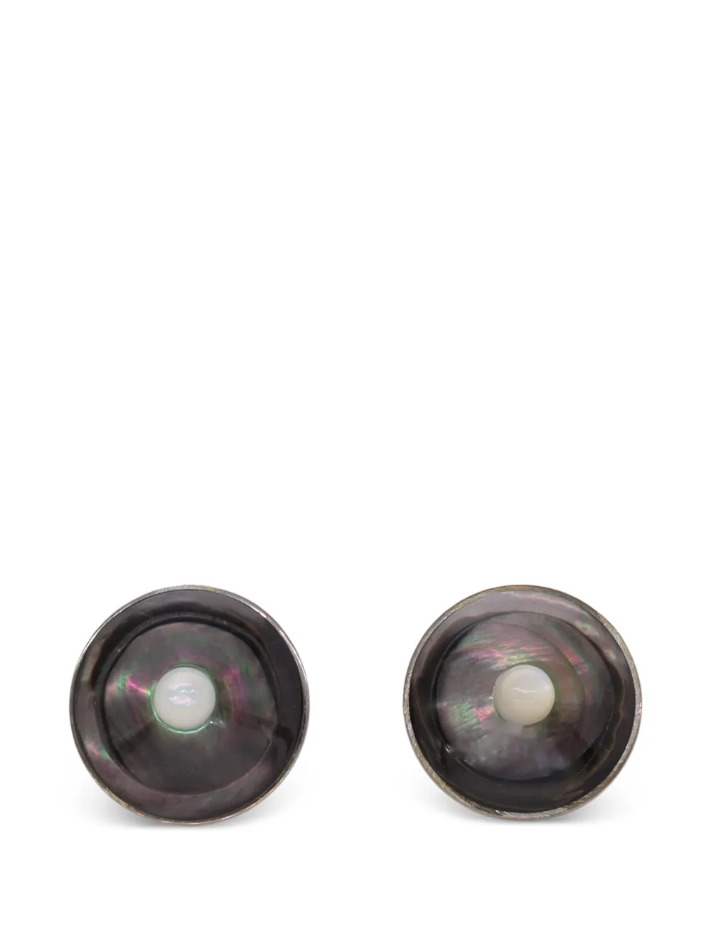 Gianfranco Ferré Pre-Owned 1980-1990s round-shape cufflinks - Argento