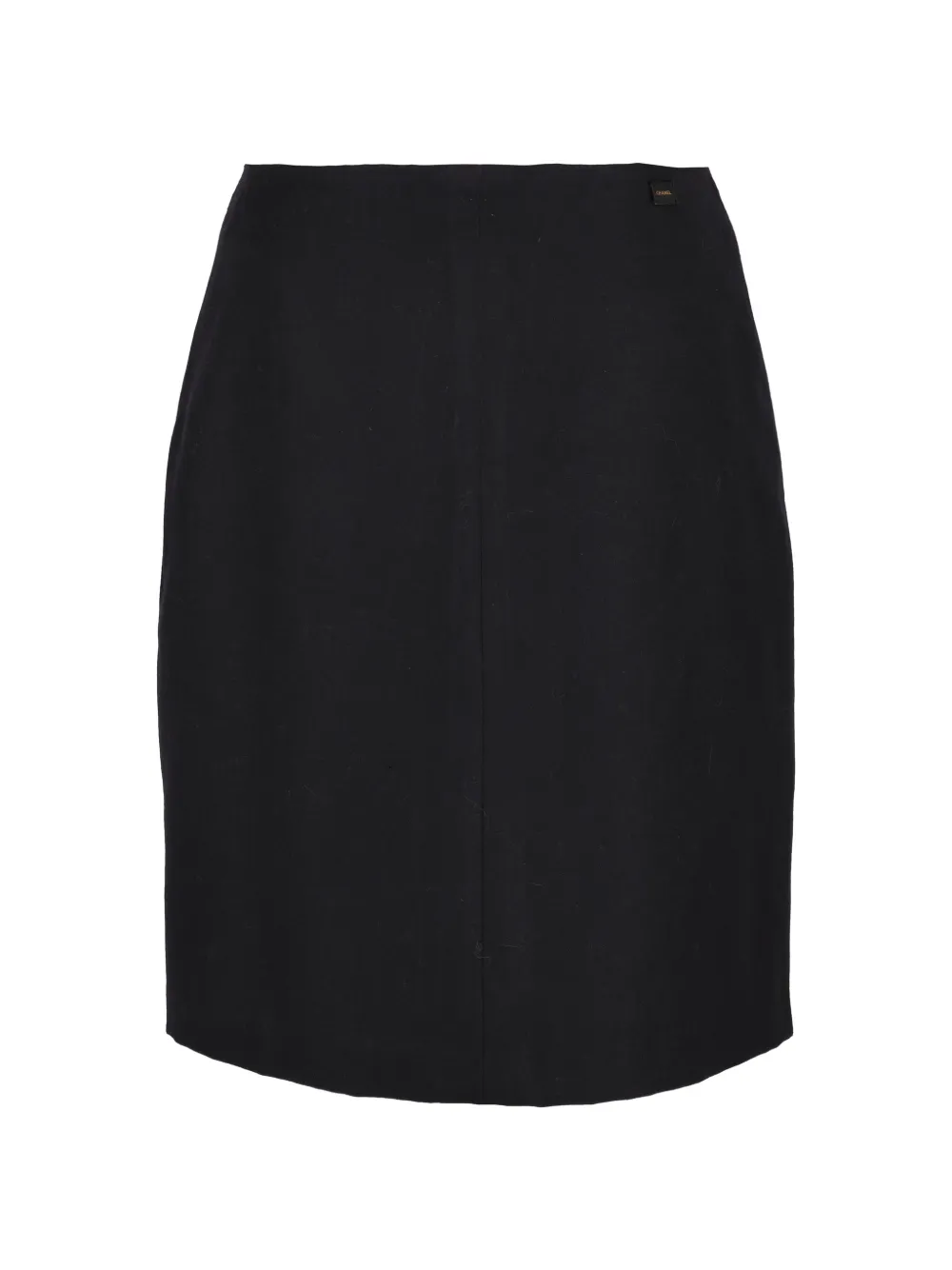 CHANEL Pre-Owned logo-detail mini pencil skirt - Nero