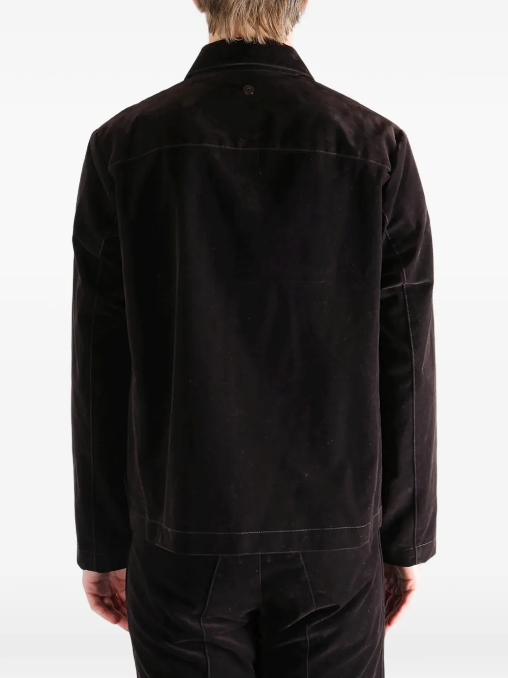 Omar Afridi Shirtjack met fluwelen effect Bruin