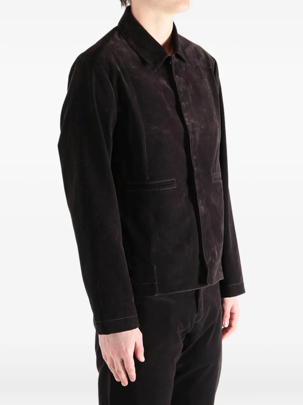 Omar Afridi Shirtjack met fluwelen effect Bruin