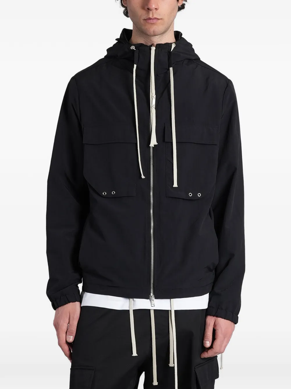 STATE OF ORDER Ataka drawstring hooded jacket - Nero
