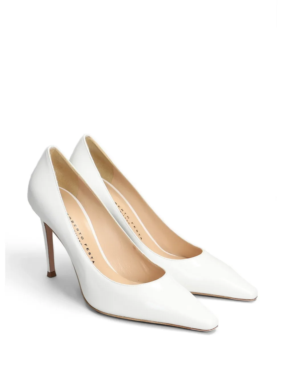 Roberto Festa Elais pumps met puntige neus Wit