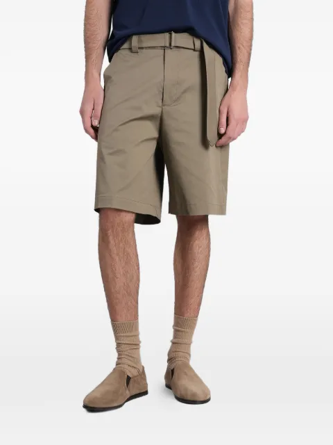 Low Brand Belted twill shorts