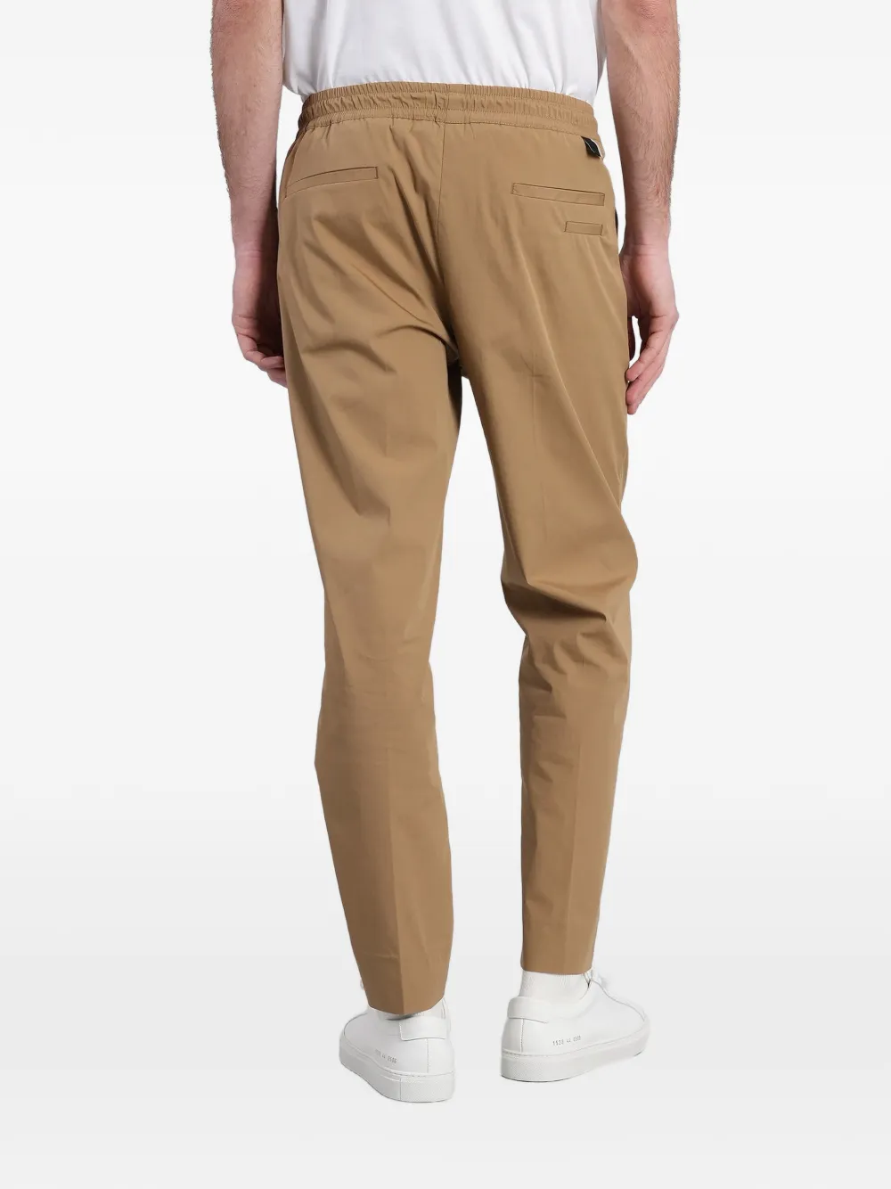 Low Brand Plooibroek met elastische tailleband Beige