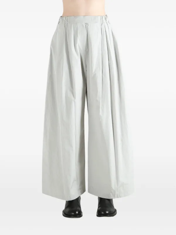Amomento ベージュ プリーツ入り ワイドパンツ Amomento プリーツ ワイドパンツ | グレー | FARFETCH JP