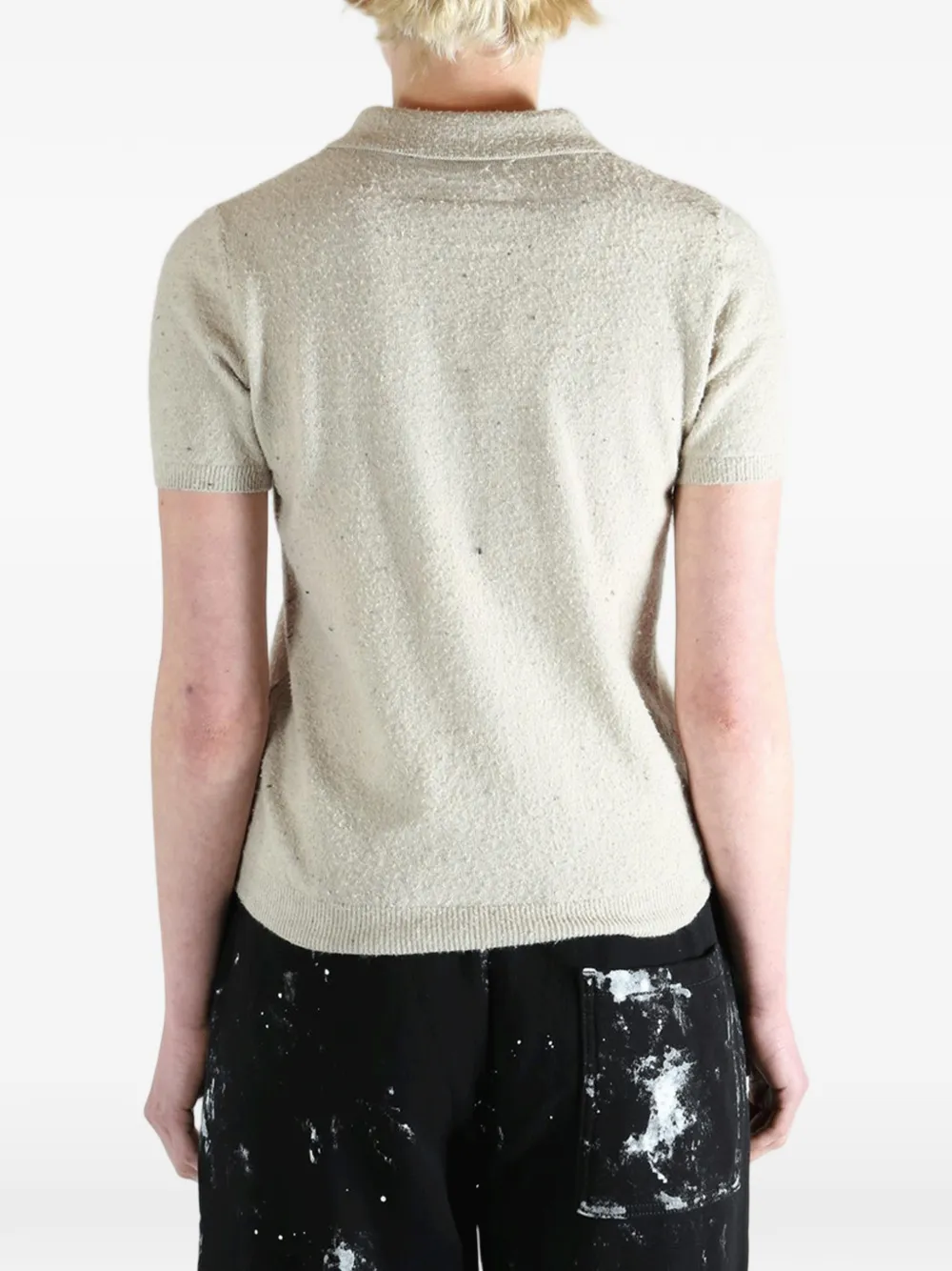 MM6 Maison Margiela Poloshirt met textuur Beige
