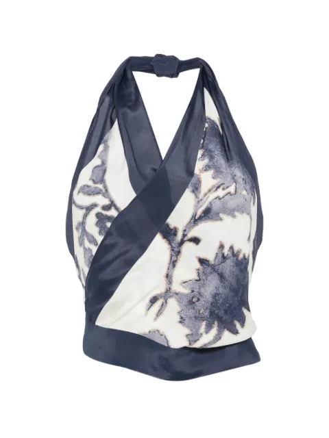 SIR. Phillipa floral-print halter-neck top