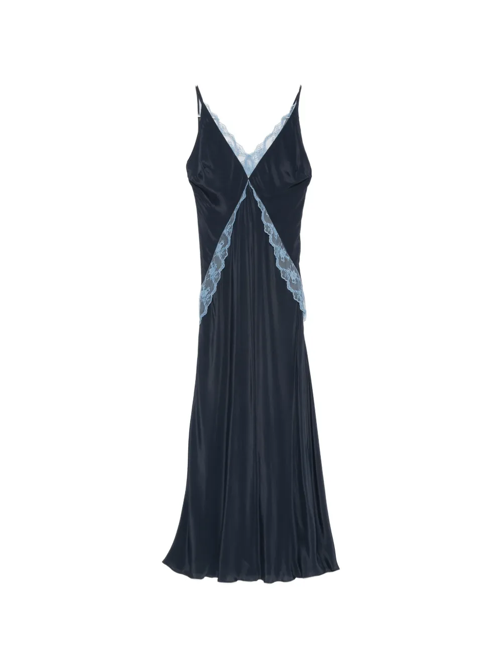 Sir Elsie Lace-trim Maxi Dress In Blue