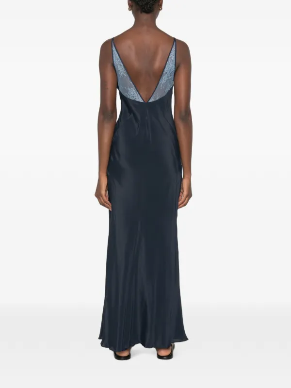elsie satin dress Sir. Elsie Lace-trim Maxi Dress