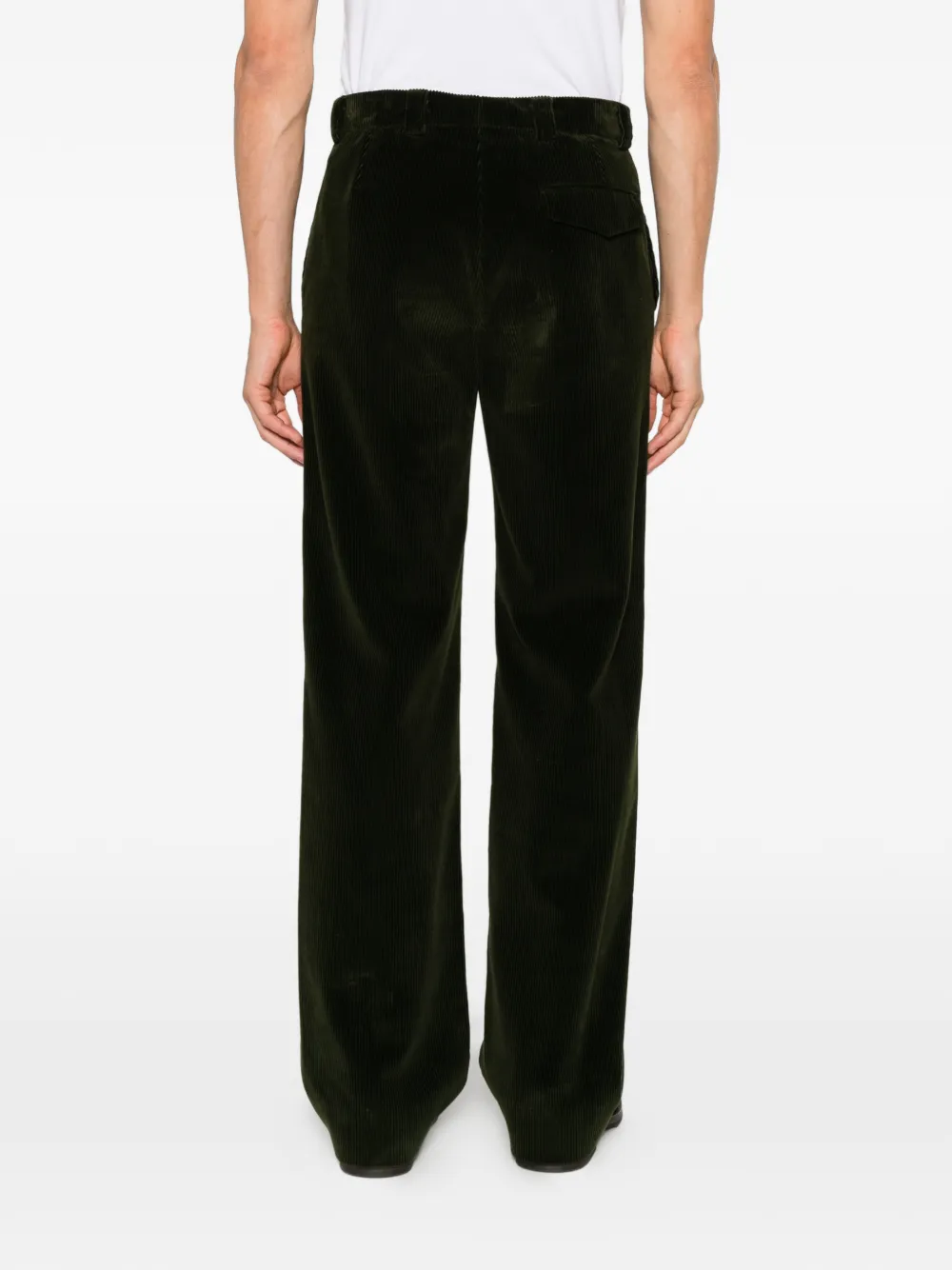 Rier corduroy straight-leg trousers Groen