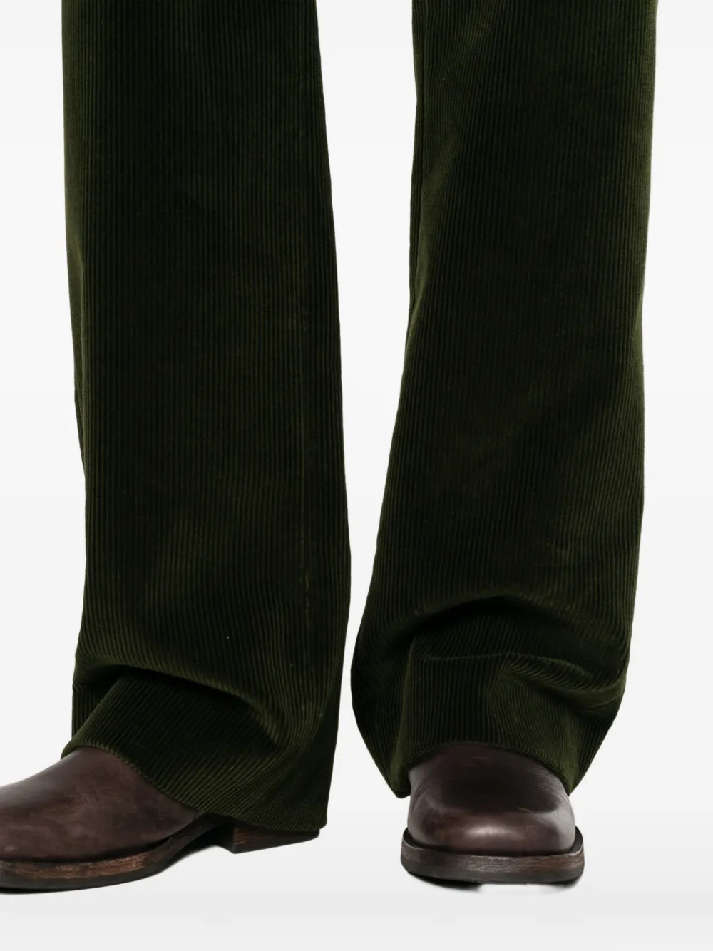 Rier corduroy straight-leg trousers Groen