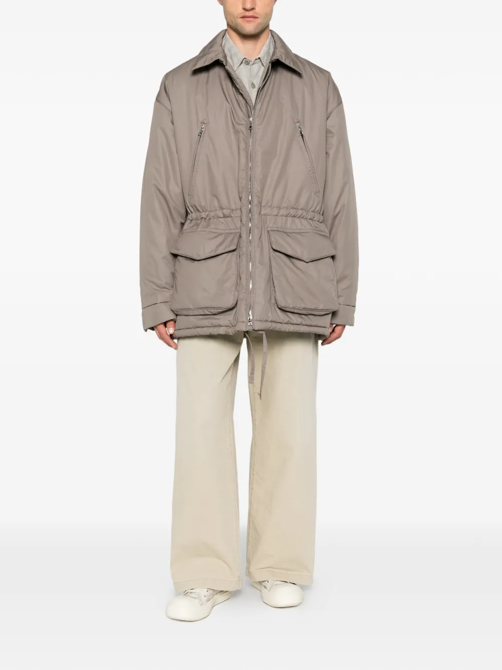 Rier padded cotton jacket Grijs