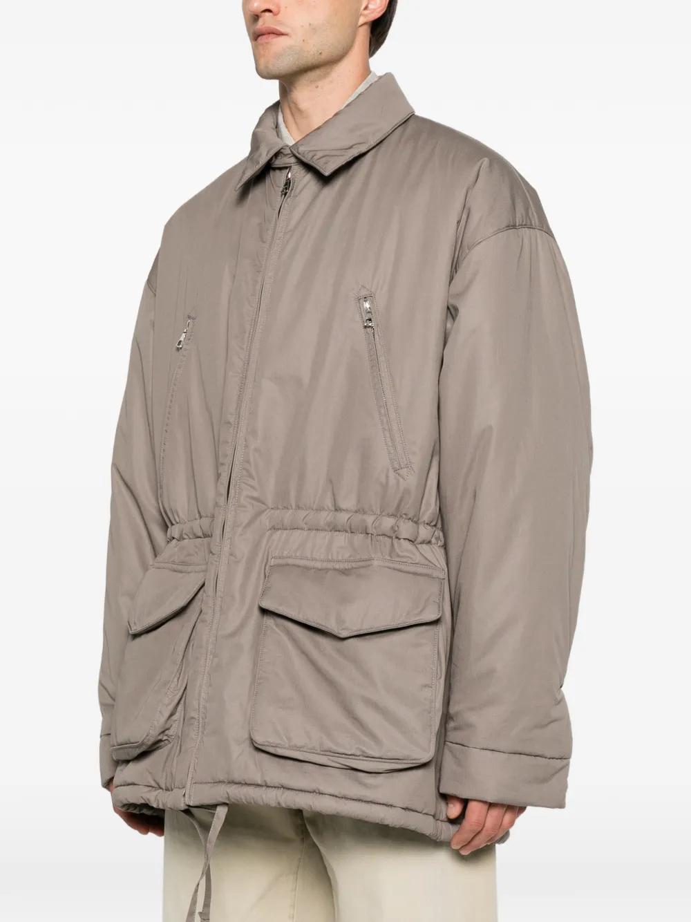 Rier padded cotton jacket Grijs
