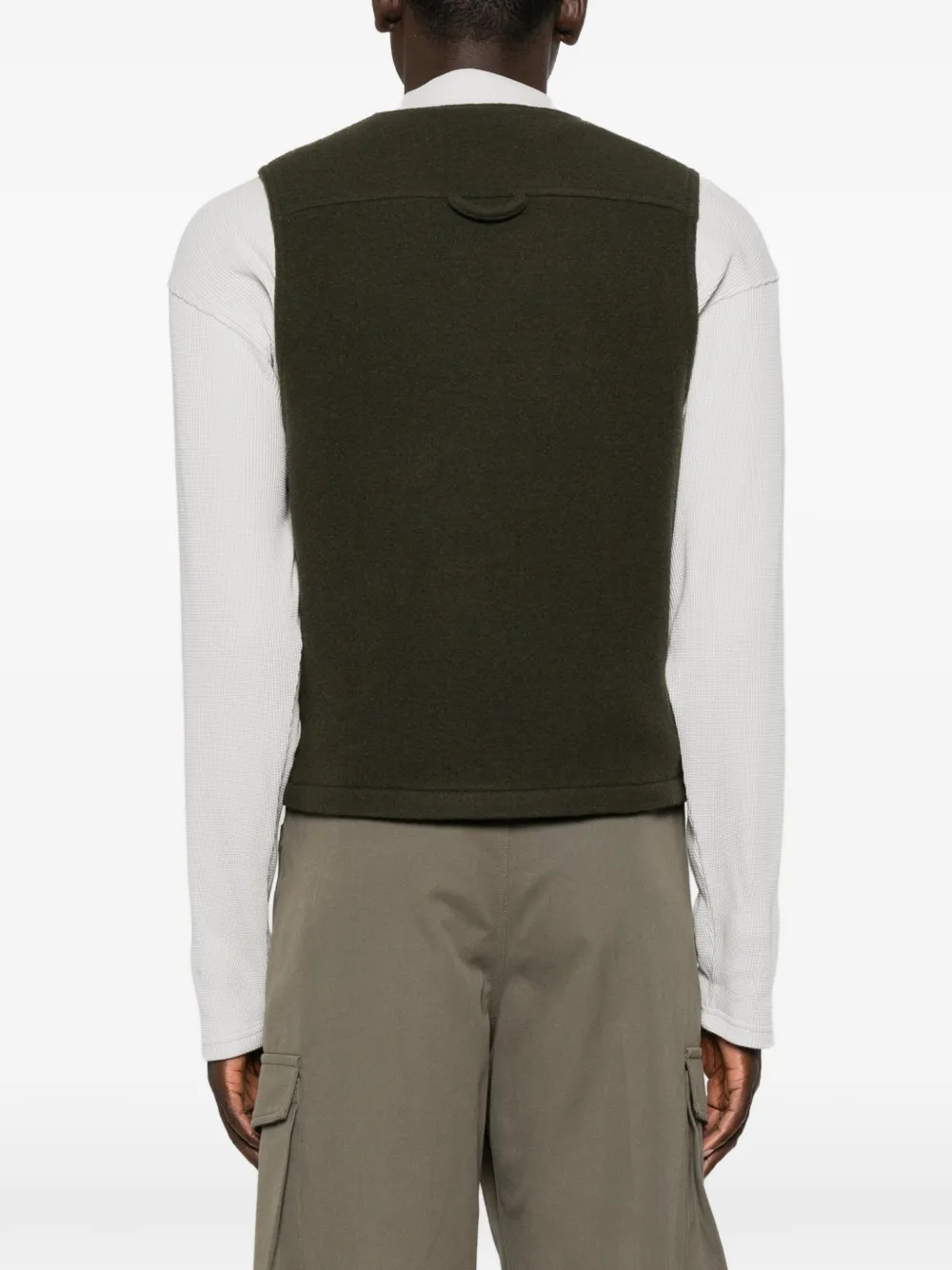 Rier Mouwloze bodywarmer met ritssluiting Groen