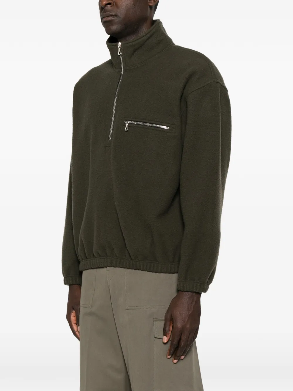 Rier Fleece Sweatshirt in Green, view 3