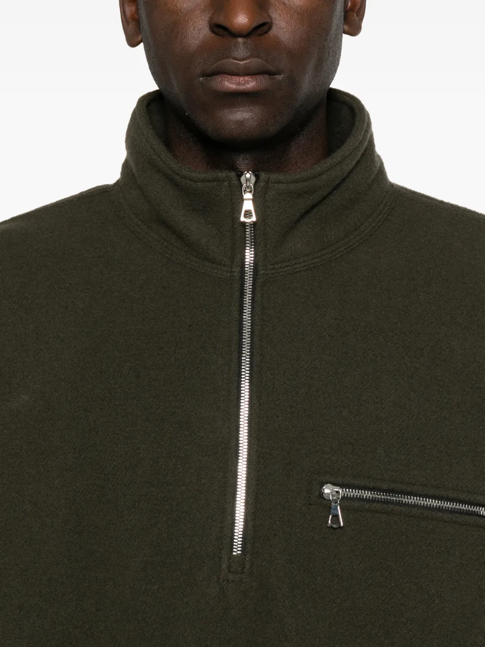 Rier Fleece Sweatshirt in Green, view 5