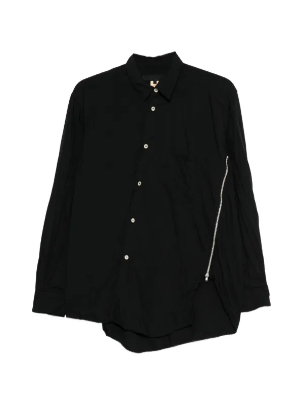 Comme Des Garçons Shirt ジップディテール シャツ | ブラック