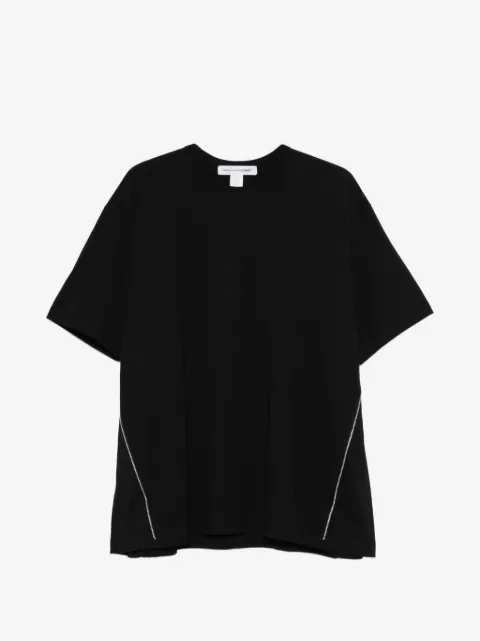 Comme Des Garçons Shirt t-shirt en coton à fermeture zippée