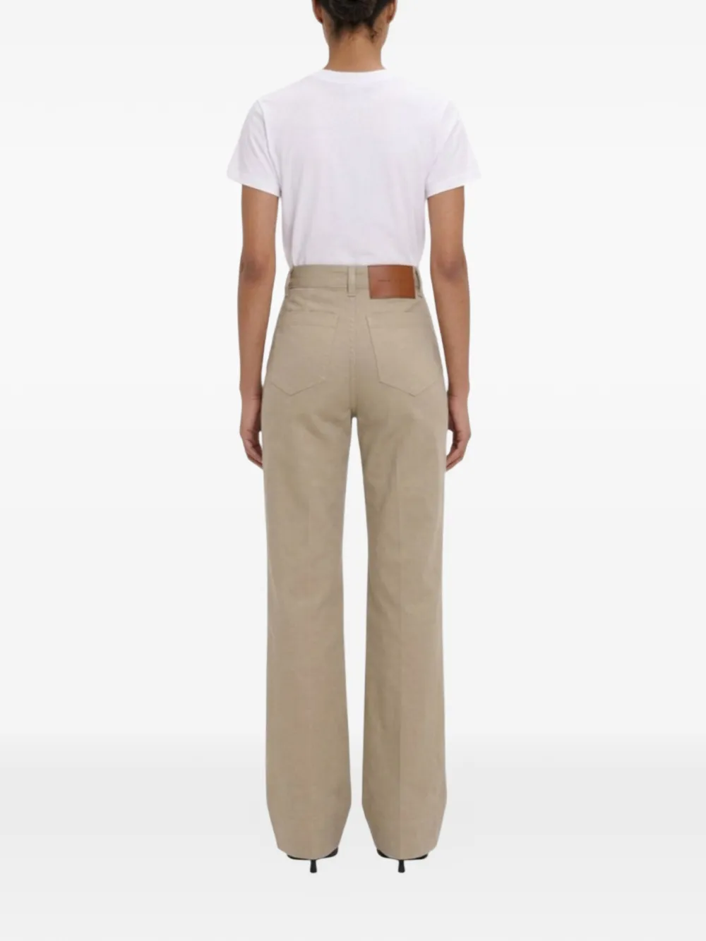 Victoria Beckham Alina jeans met opgestikte zakken Beige