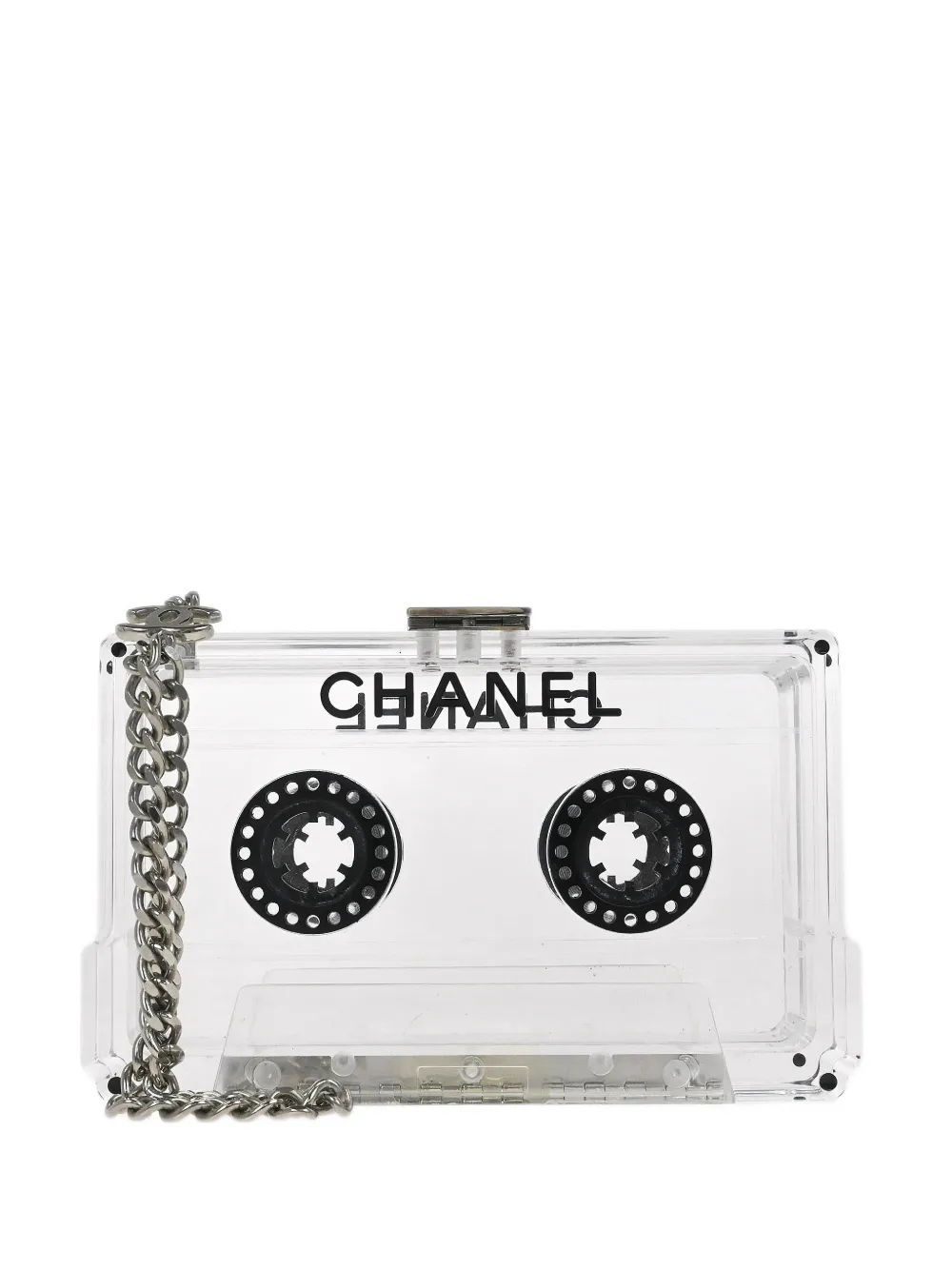 CHANEL Pre-Owned 2004 cassette tape clutch bag - Bianco