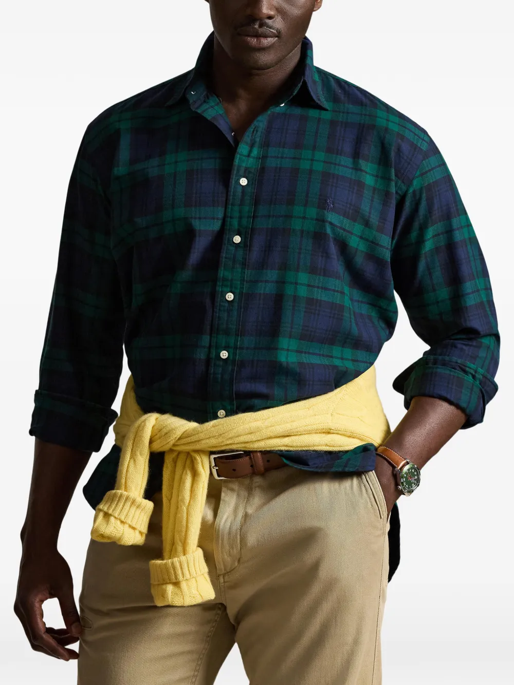 Polo Ralph Lauren Geruit Oxford overhemd Blauw
