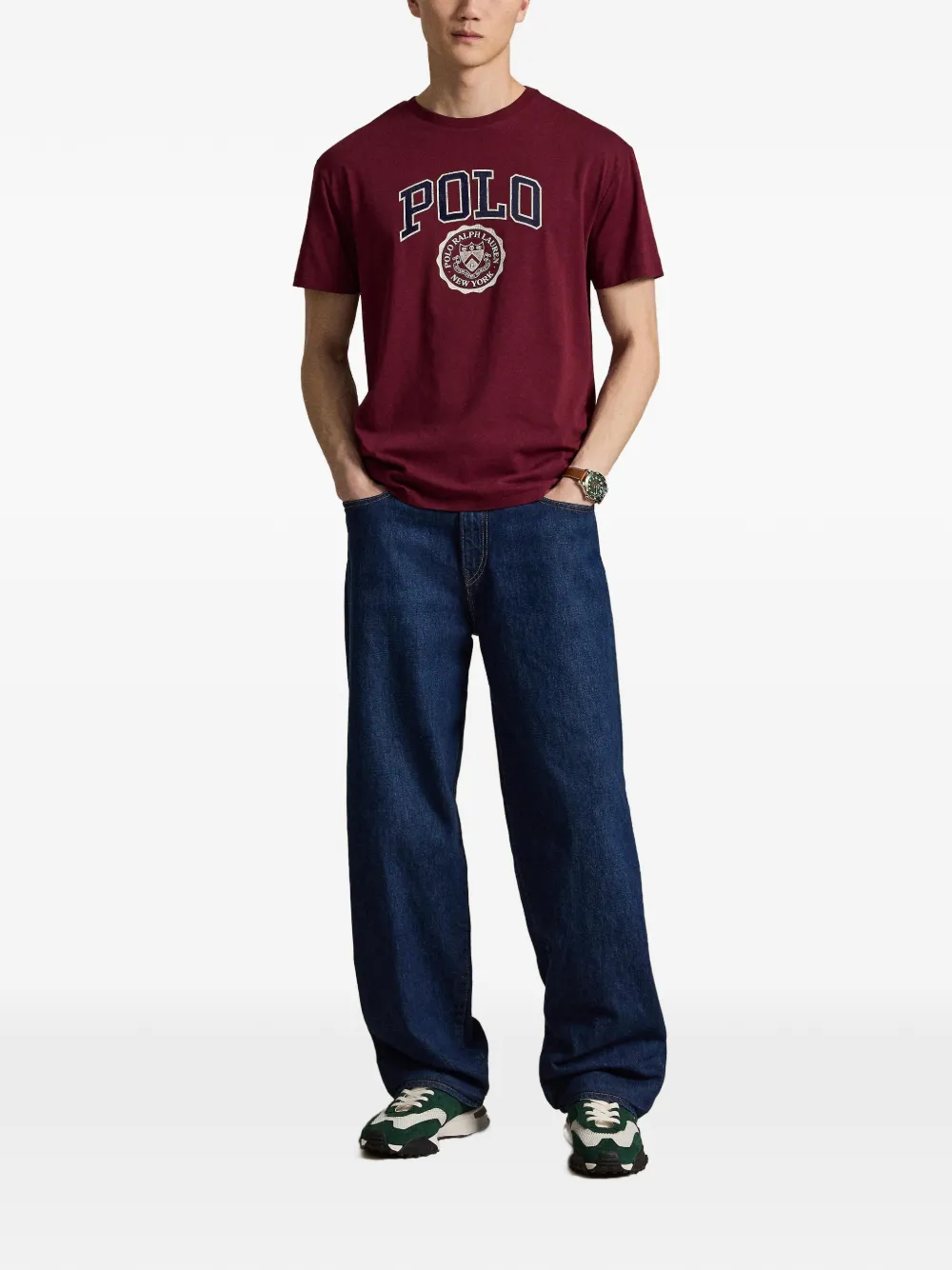 Polo Ralph Lauren logoprint Pony T-shirt met borduurwerk Rood