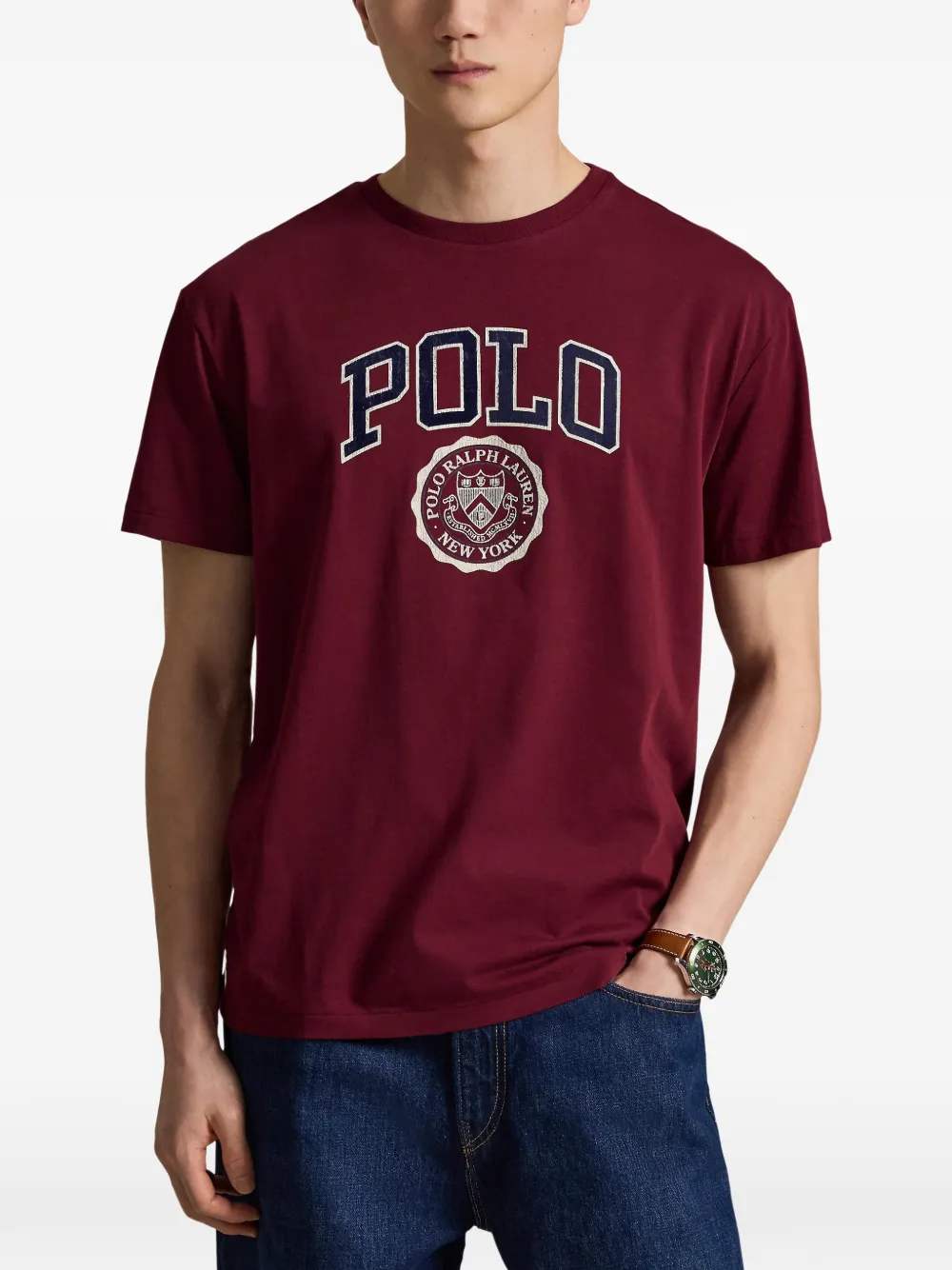 Polo Ralph Lauren logoprint Pony T-shirt met borduurwerk Rood
