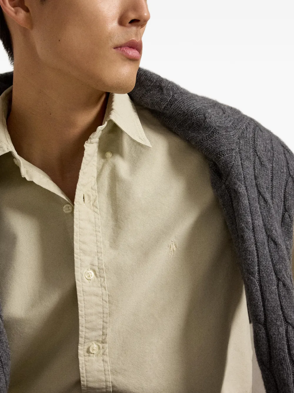 Polo Ralph Lauren Oxford overhemd met geverfd effect Beige
