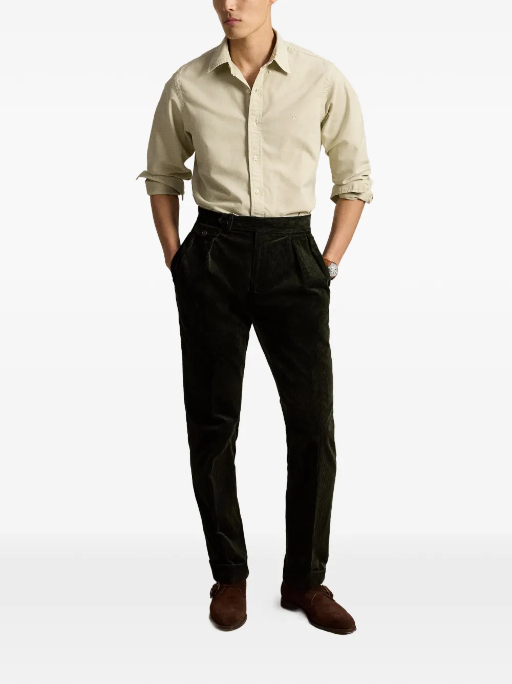 Polo Ralph Lauren Oxford overhemd met geverfd effect Beige