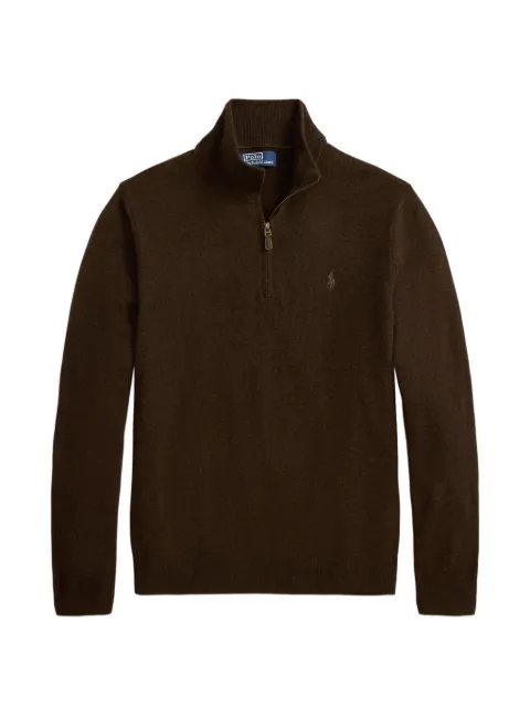 Polo Ralph Lauren pull à zip partiel et broderie Pony