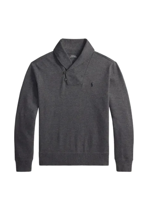 Polo Ralph Lauren shawl-collar embroidered Pony sweater