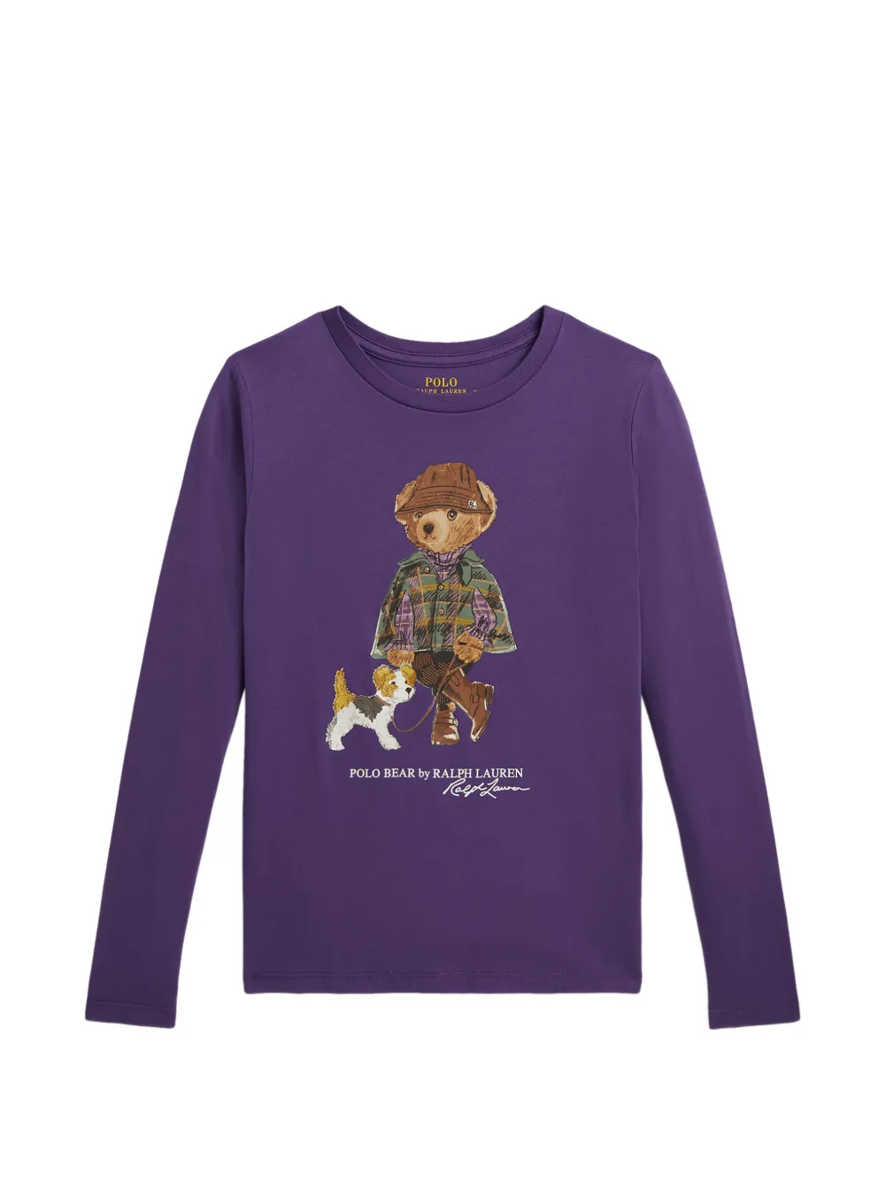 POLO RALPH LAUREN KIDS Langarmshirt mit Polo Bear - Violett